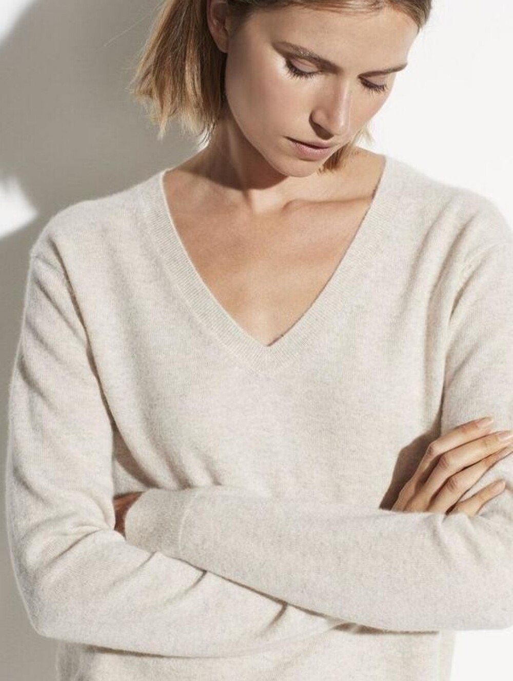 Vince Sweater Heather White Cashmere Weekend Size 1X